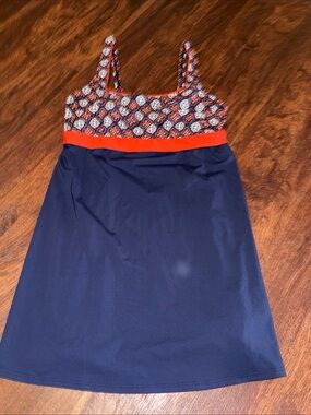 Lands' End Women's Modest Square Neck Dresskini Top Size 10 Tall